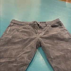 AG Adriano Goldschmied Charcoal Corduroy Pants